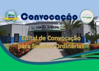 Edital de Convocação para Sessão Ordinária mês de novembro 2025.